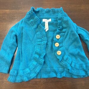 Original Matilda Jane “Once Upon a Time—Teal Castles” Knit Cardigan